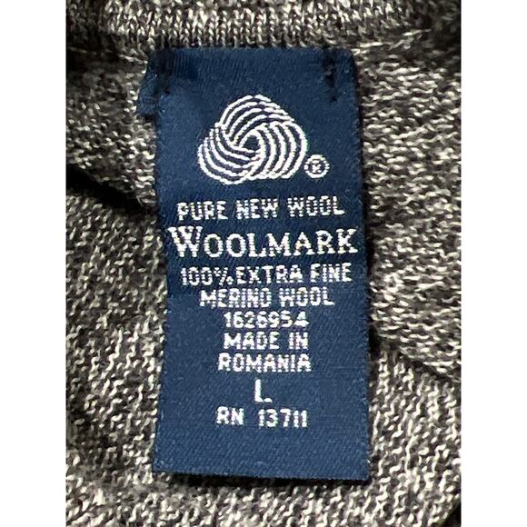 John Ashford Italian Merino Wool Mock Neck Sweater, Size Large, Men - Picture 7 of 7